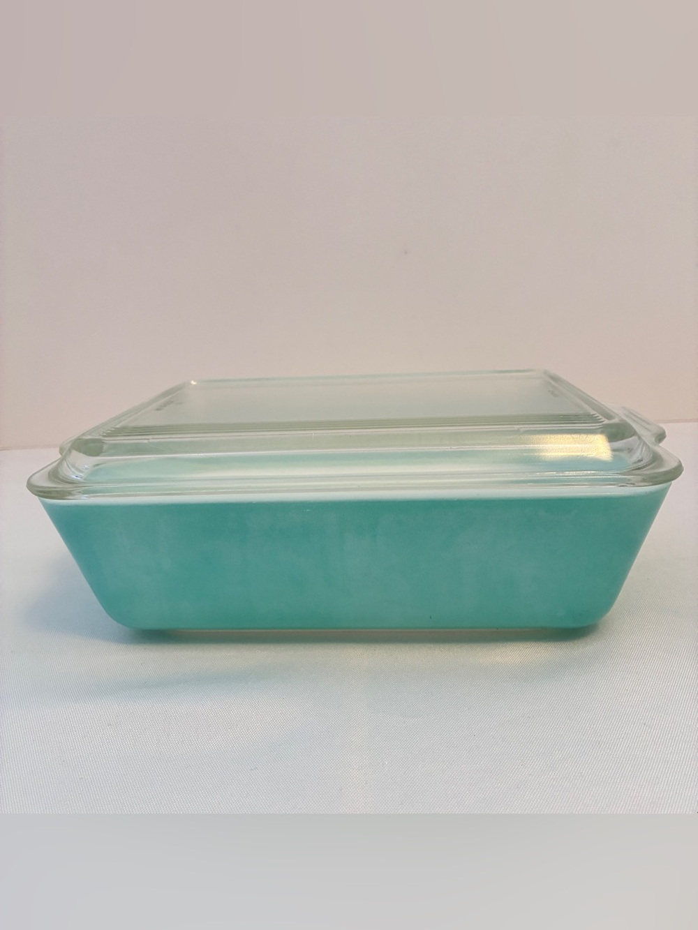 Pyrex Turquoise 1.5 Quart Refrigerator Dish With Lid 503 Vintage